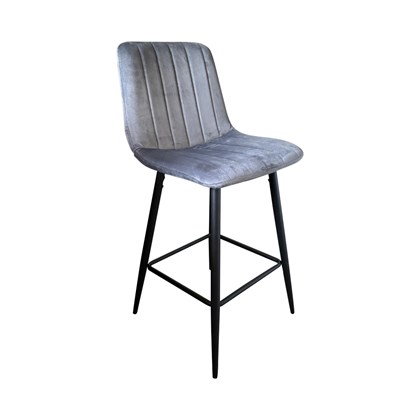 Bar Stool Dark Grey With Black Tube