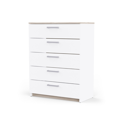 Sideboard 5-Drawer – Oak & White