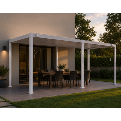 Manual Pergola 3x6x2.5M – Sandy White