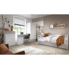 Hanging Bookshelf – Cool Grey & White Alpin