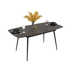 Dining Table Extendable 145-185x90x75cm - Iron Matt