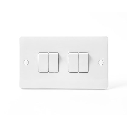 4 Gang 2 Way Switch Eco White
