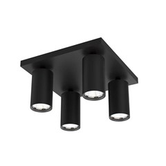 Square Ceiling Spotlight GU10 - Black