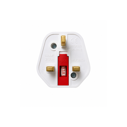 UK Plug Adapter 13A – White