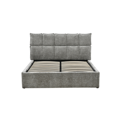 Bedroom Set 160x200- Dark Walnut, Black & Light Grey