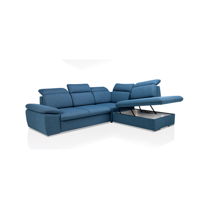 Corner Sofa Bed with Chaise Right – Blue