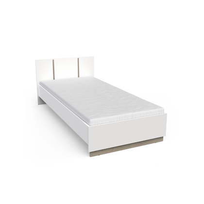 Bed 90x190/200 – White & Kronberg Oak
