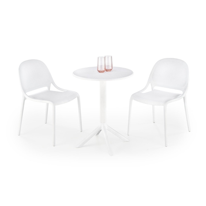 White Round Table With 2 Chairs