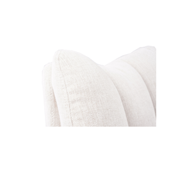 Swivel Dining Chair – White Fabric