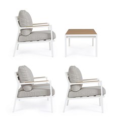 Ernst White Sj60 Sofa Set4 with Cushion