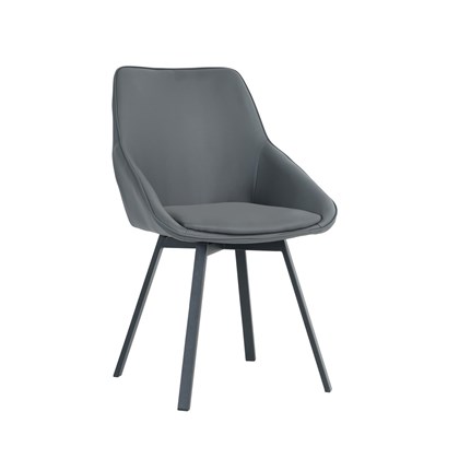 Dining Chair PU - Dark Grey