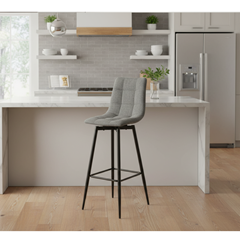 Bar Stool – Grey & Black Legs