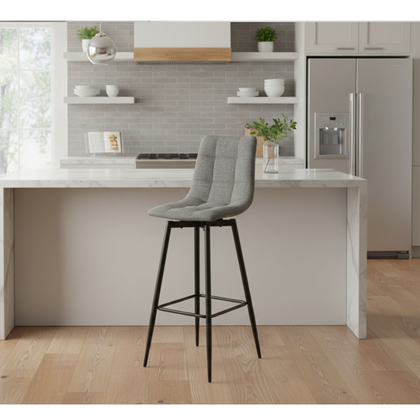 Bar Stool – Grey & Black Legs