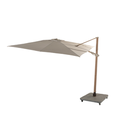 Premium Side Pole Umbrella 300x300cm – Woodlook/Sand