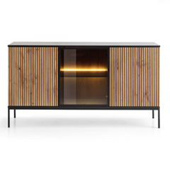 Sideboard 3 Doors - Wotan Oak and Black