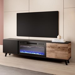 TV Unit RTV-K Black Slat & Oak