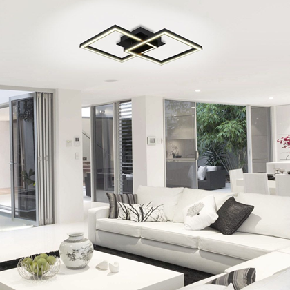 LED Ceiling Light SONOMA 20W Black 4000K