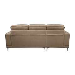 3-Seater Sofa Left Chaise Longue - Brown
