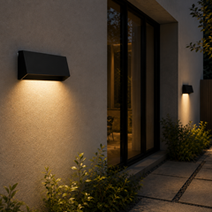 Plastic LED Corner Wall Light Black