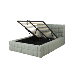 Upholstery Bed with Gaslift – Green