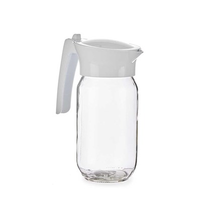 1L Glass Bottle White
