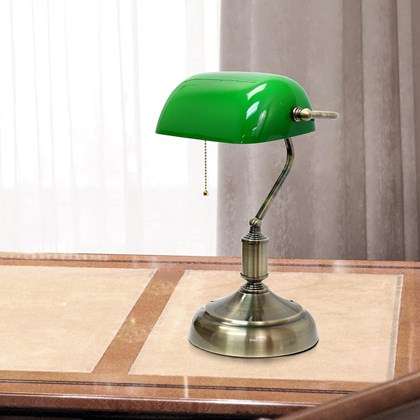 Table Lamp E27 - Bronze & Green
