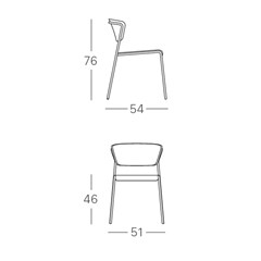 Lisa Chair Technopolymer - Dove Grey