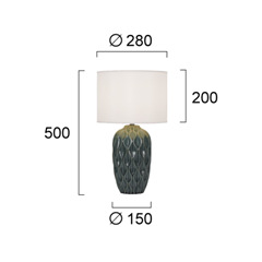 Table Light Green Pineapple