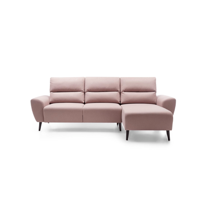 Corner Sofa Bed with Chaise Right – Pink