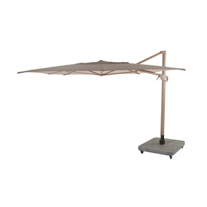 Side Pole Umbrella 3x4m –  Latte frame Sand