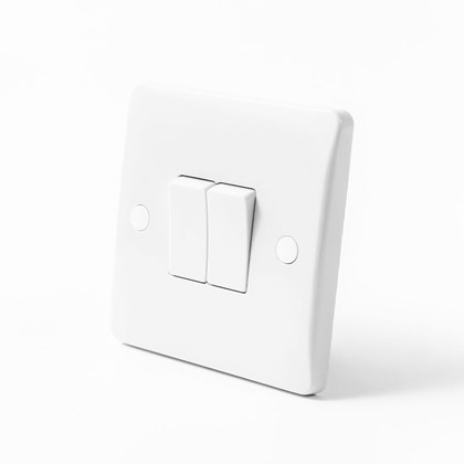 2 Gang 2 Way Switch Eco White