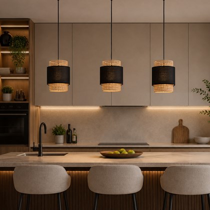 Pendant Lamp 1 Flat - Black