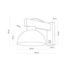Wall Lamp Oslo - Black E27 15W