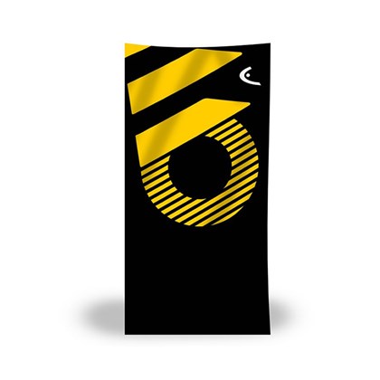 Towel Printed Microfibre-150X75cm-Black  Yellow