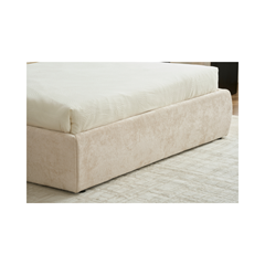 Upholstery Bed with Gaslift –  Beige 160x200
