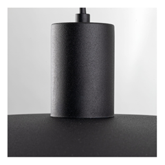 Loft Style Pendant Lamp with Black Metal Shade E27