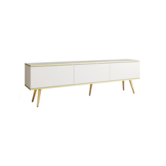 TV Unit with Gold Legs 175 – White