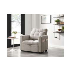Pullout Sofabed 1 Seater  - Beige