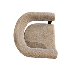 Dining Chair Taupe Boucle Fabric