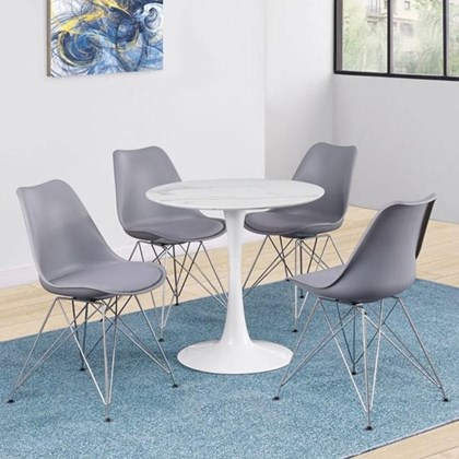 Round Dining Table Ceramic - White