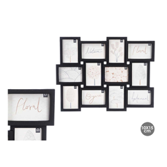 12 Spaces Photo Frame 10x15 – Black
