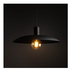 Loft Style Pendant Lamp with Black Metal Shade E27