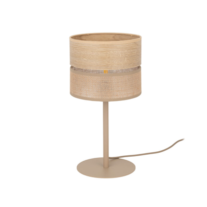 Dorma Wood Jute Bedside Lamp – Light Wood & Jute