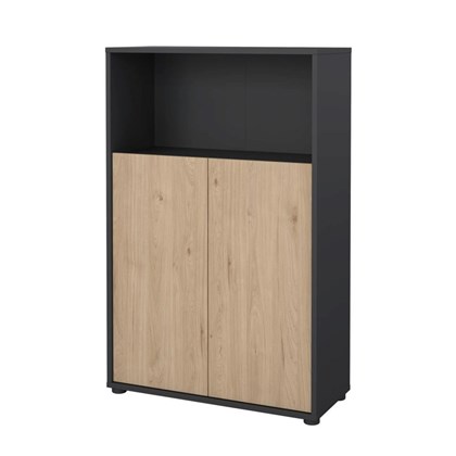 Sign Bookcase low with 2 doors Grey