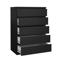 Naia Chest 5 drawers Black