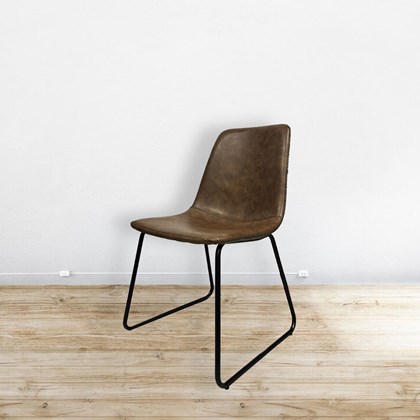 PU Brown Dining Chair