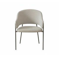 Dining Chair Padded Seat & Back - Fabric Beige