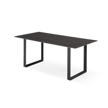 Dining Table 180x90x76cm Ceramic Black