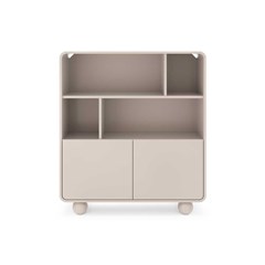 Bookshelf – 4 Shelves & 2 Doors – Cashmere