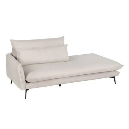 Sofa Chaise Longue Beige 210 X 100 X 90 cm